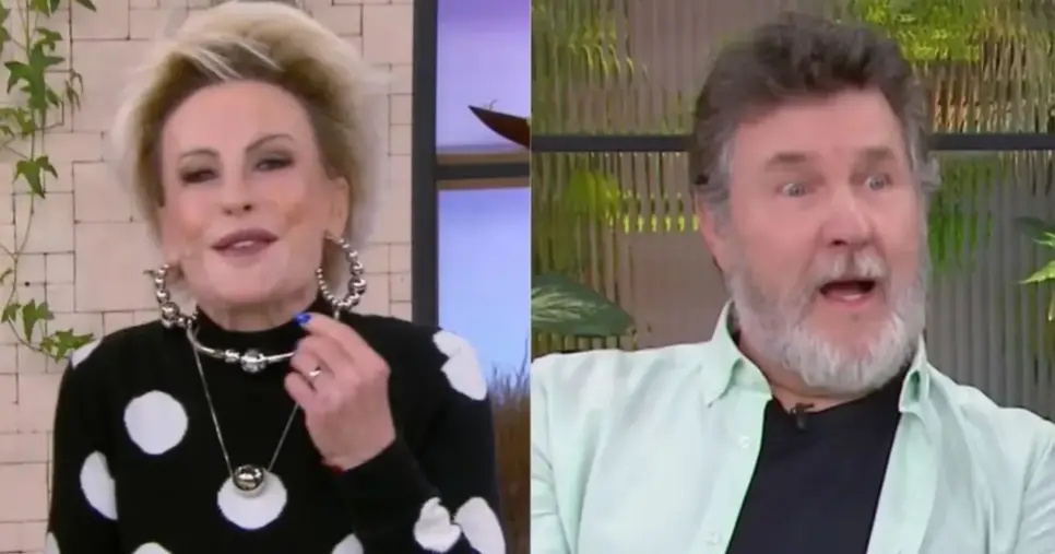 Ana Maria e Antonio Calloni no Mais Você (Foto: Reprodução / Globo)