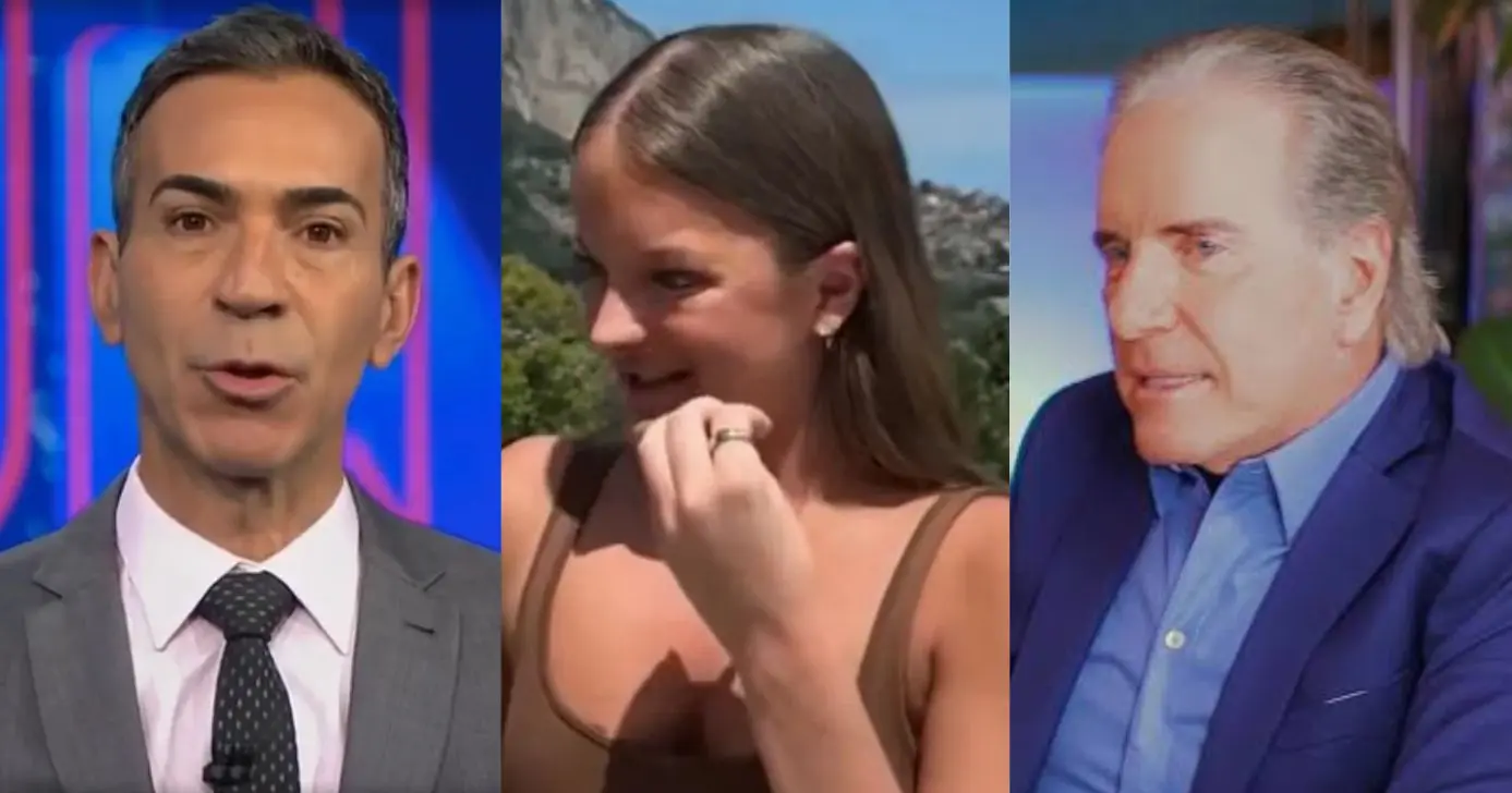 César Tralli, Rafaella Justus e Roberto Justus (Fotos: Reproduções / Globo / YouTube)