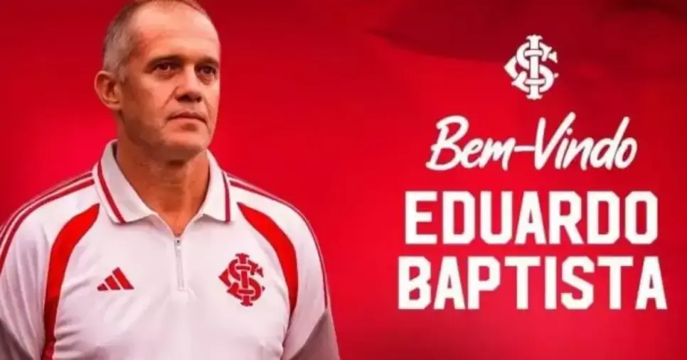 Inter anuncia Eduardo Baptista como novo técnico até o fim de 2026 (Foto: Reprodução) 