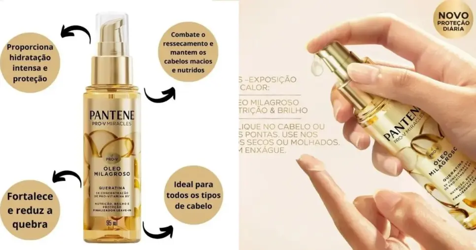 Óleo Capilar Milagroso, da Pantene (Foto: Reprodução) Óleo Capilar Milagroso, da Pantene (Foto: Reprodução)