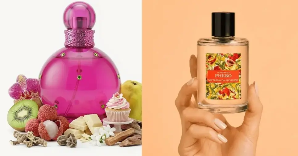 Perfumes Fantasy Eau de Parfum – Britney Spears e Nectarina da Andaluzia – Phebo (Foto: Reprodução) Perfumes Fantasy Eau de Parfum – Britney Spears e Nectarina da Andaluzia – Phebo (Foto: Reprodução)