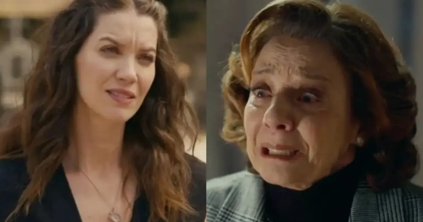 Francesca e Diná em Quem Ama Cuida (Fotos: Reproduções / Globo)