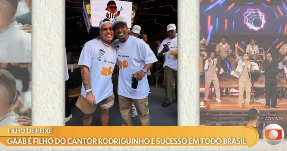 Gaab e Thiaguinho (Foto: Reprodução / Encontro / Globo)