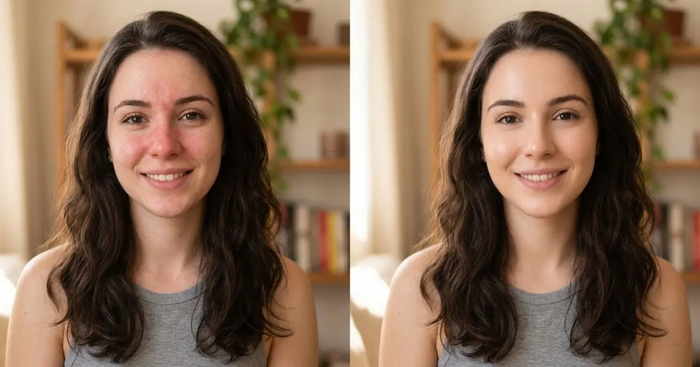 Ilustração antes e depois de pele danificada (Foto: Montagem TV Foco / GMN)