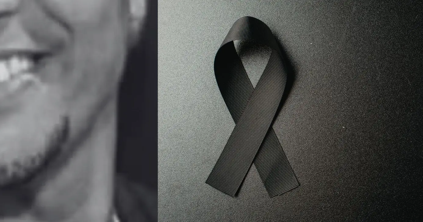 Inaie Araújo dos Santos, filho do cantor Lazinho, e imagem de luto (Fotos: Reproduções / Instagram / Canva)