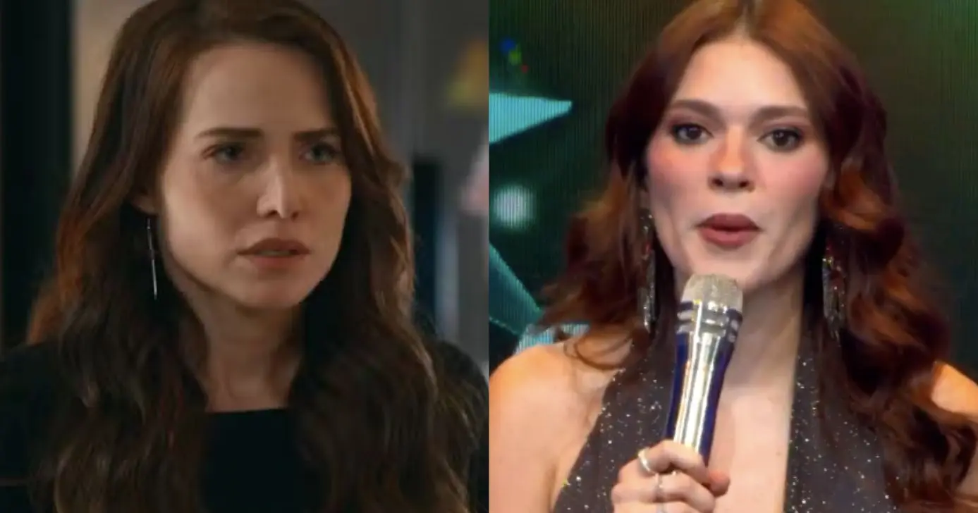 Letícia Colin como Adriana em Quem Ama Cuida e Ana Clara no Estrelas da Casa (Fotos: Reproduções / Globo)