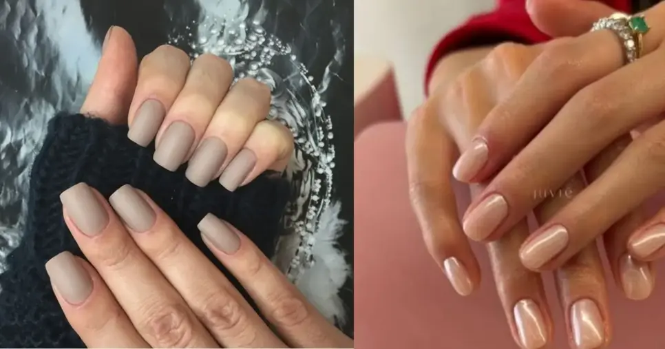 Esmalte fosco x brilhante (Foto Reprodução/Montagem/Lennita/TV Foco/Pinterest) Esmalte fosco x brilhante (Foto Reprodução/Montagem/Lennita/TV Foco/Pinterest)