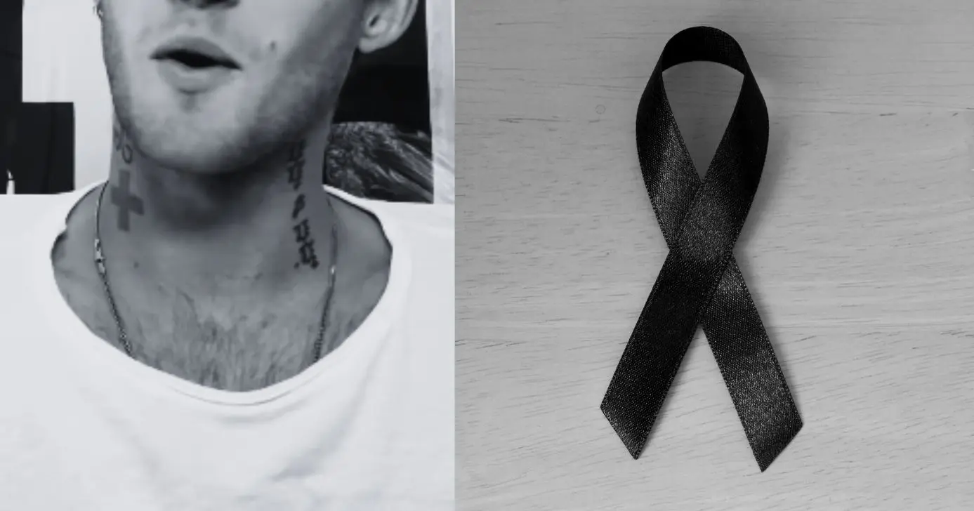 Presley Gerber e imagem de luto (Fotos: Reproduções / Instagram / Canva)