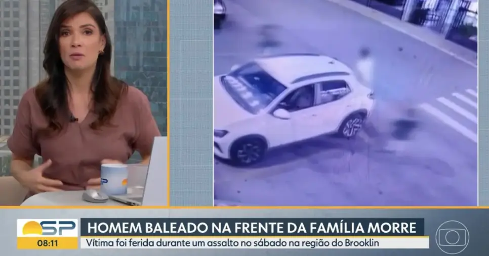 Sabina Simonato lamenta morte de empresário (Foto: Reprodução / Globo)