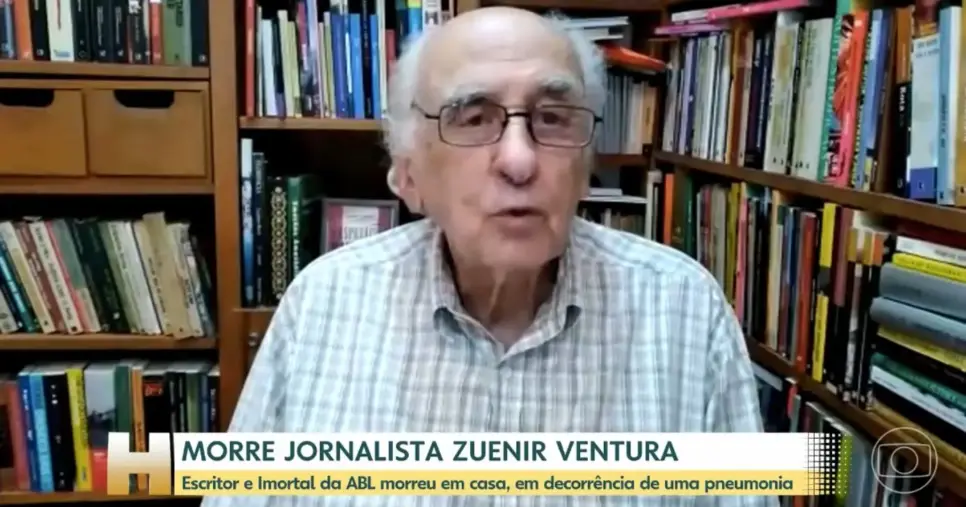 Jornalista Zuenir Ventura morre aos 95 anos após pneumonia (Foto: Reprodução / Globo) Jornalista Zuenir Ventura morre aos 95 anos após pneumonia (Foto: Reprodução / Globo)