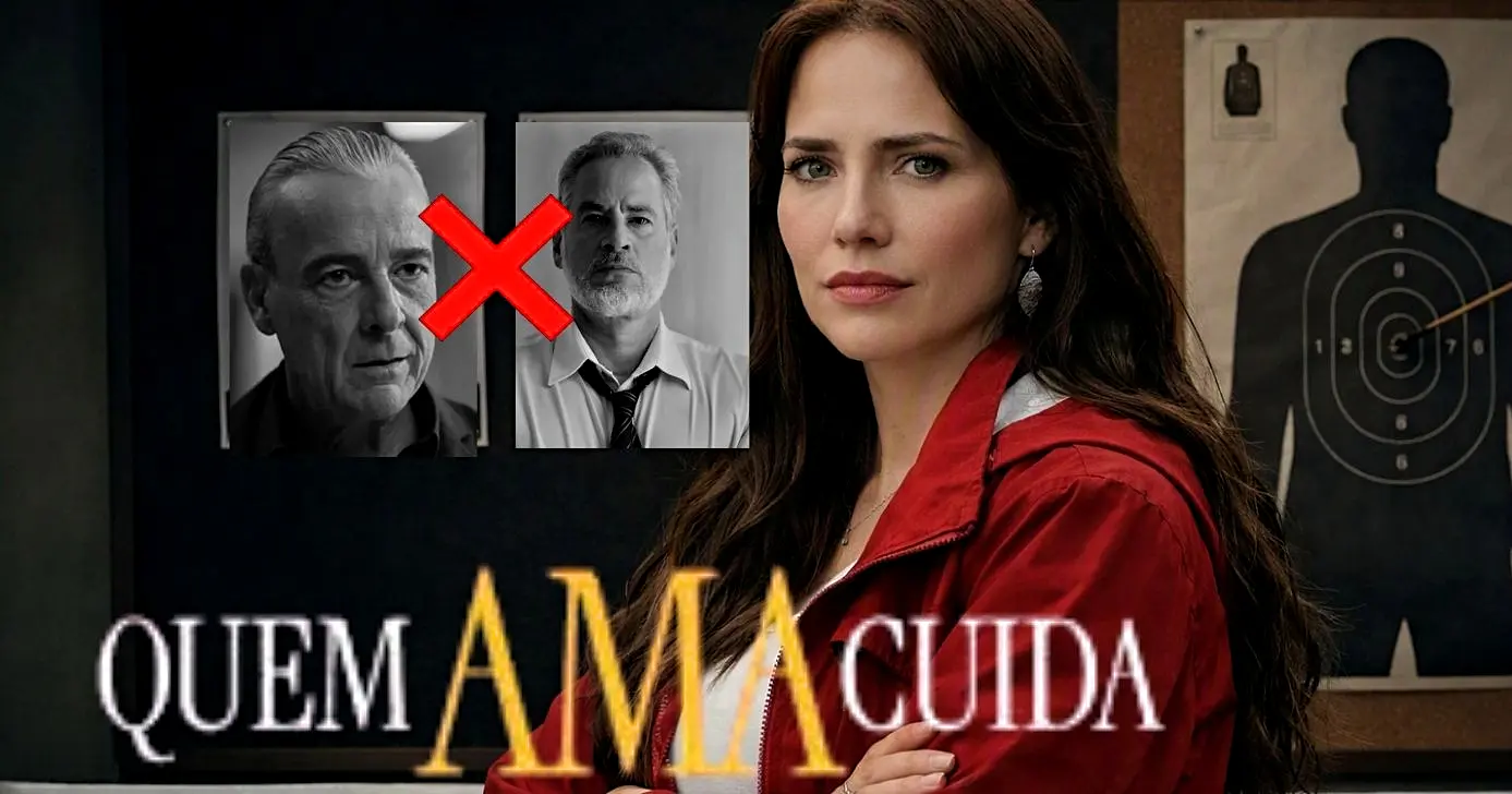 Adriana define seu próximo alvo em "Quem Ama Cuida" (Foto Reprodução/Montagem/Lennita/TV Foco/Canva/Globo)
