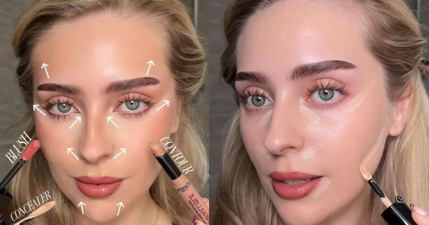 Lifting caseiro com blush (Foto: Reprodução/@lenkalul)