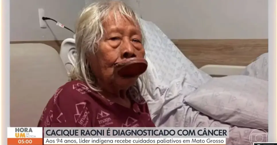 Cacique Raoni Metuktire (Foto: Reprodução / Globo) Cacique Raoni Metuktire (Foto: Reprodução / Globo)