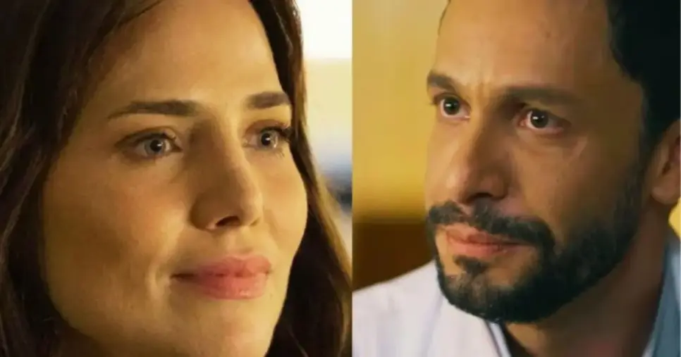 César e Adriana em Quem Ama Cuida (Foto: Reprodução / Globo)