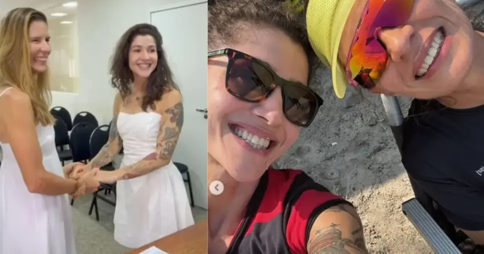 Cliques de Cecília e Joana nas redes sociais (Foto Reprodução/Instagram)