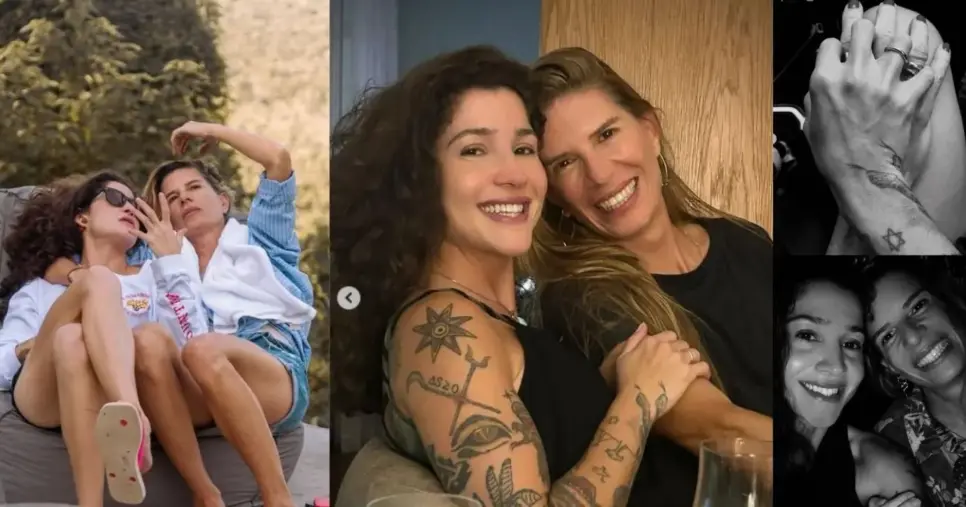 Cliques de Cecília e Joana nas redes sociais (Foto Reprodução/Instagram)