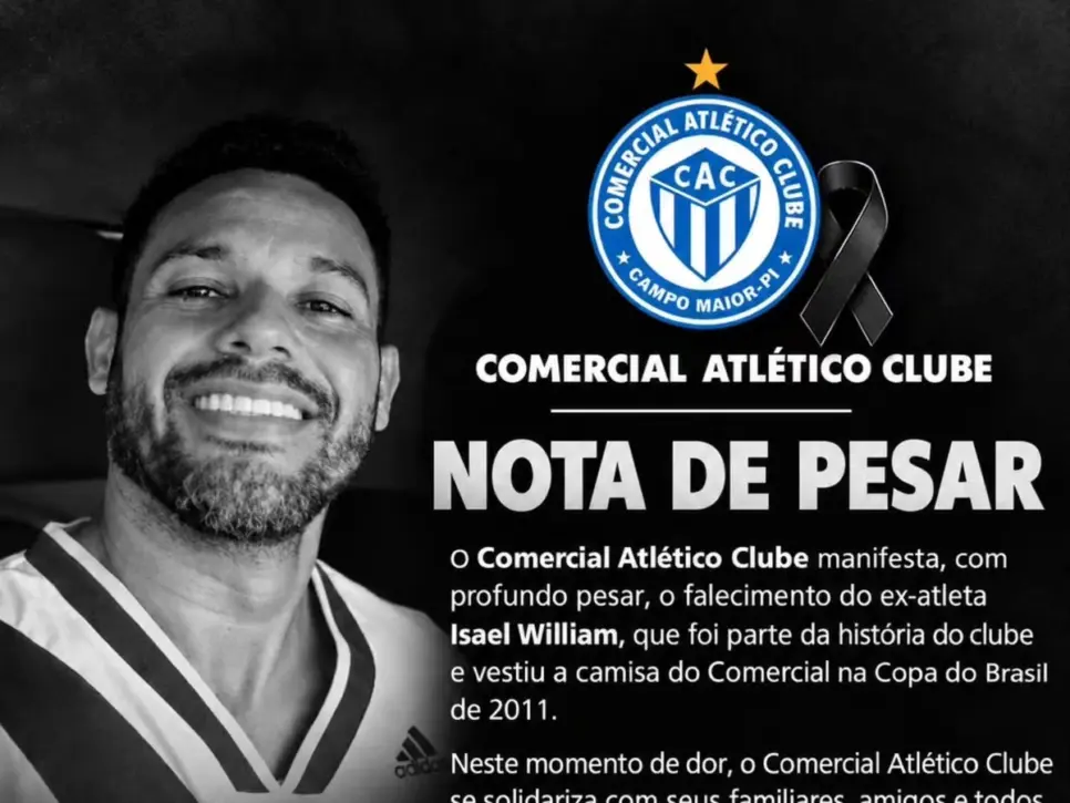 Morre o jogador de futebol Isael William (Foto: Reprodução/ Internet)