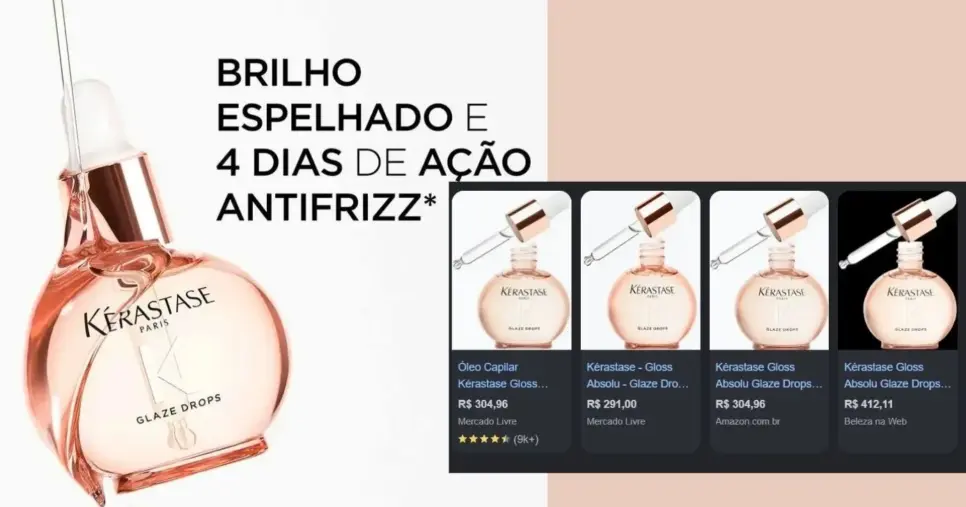 Gloss Absolu Glaze Drops, Kérastase (Foto Reprodução/Montagem/TV Foco/Lennita/Google Shopping/Beleza na Web) Gloss Absolu Glaze Drops, Kérastase (Foto Reprodução/Montagem/TV Foco/Lennita/Google Shopping/Beleza na Web)