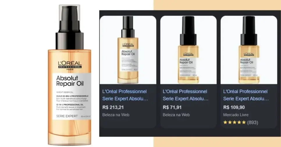 Linha Expert Absolut Repair 10in1, L'Oréal Professionnel (Foto Reprodução/Montagem/TV Foco/Lennita/Google Shopping/Beleza na Web) Linha Expert Absolut Repair 10in1, L'Oréal Professionnel (Foto Reprodução/Montagem/TV Foco/Lennita/Google Shopping/Beleza na Web)