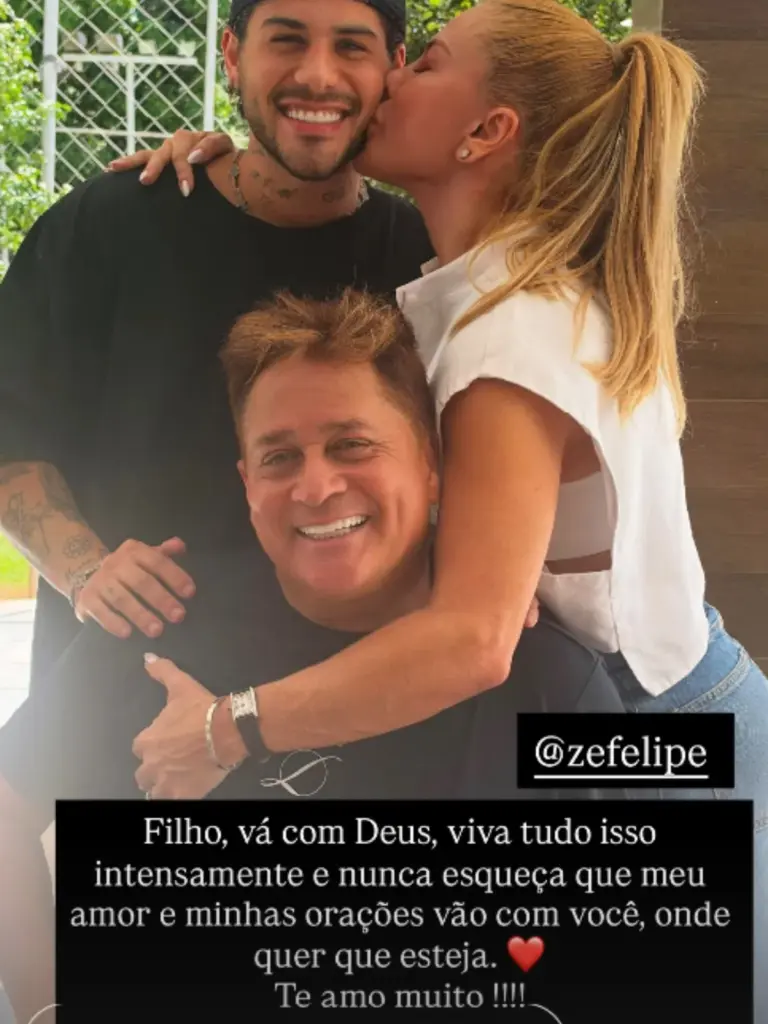 Poliana Rocha, Leonardo e Zé Felipe (Foto: Reprodução/ Instagram) Poliana Rocha, Leonardo e Zé Felipe (Foto: Reprodução/ Instagram)