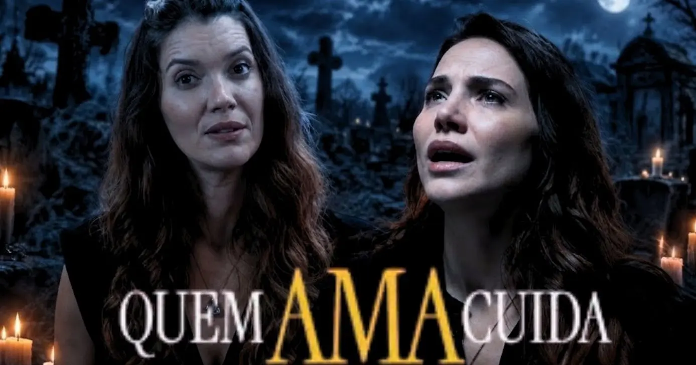Novo fantasma ajuda Adriana a salvar sua pele em "Quem Ama Cuida" (Foto Reprodução/Montagem/Lennita/Tv Foco/Canva/Globo)
