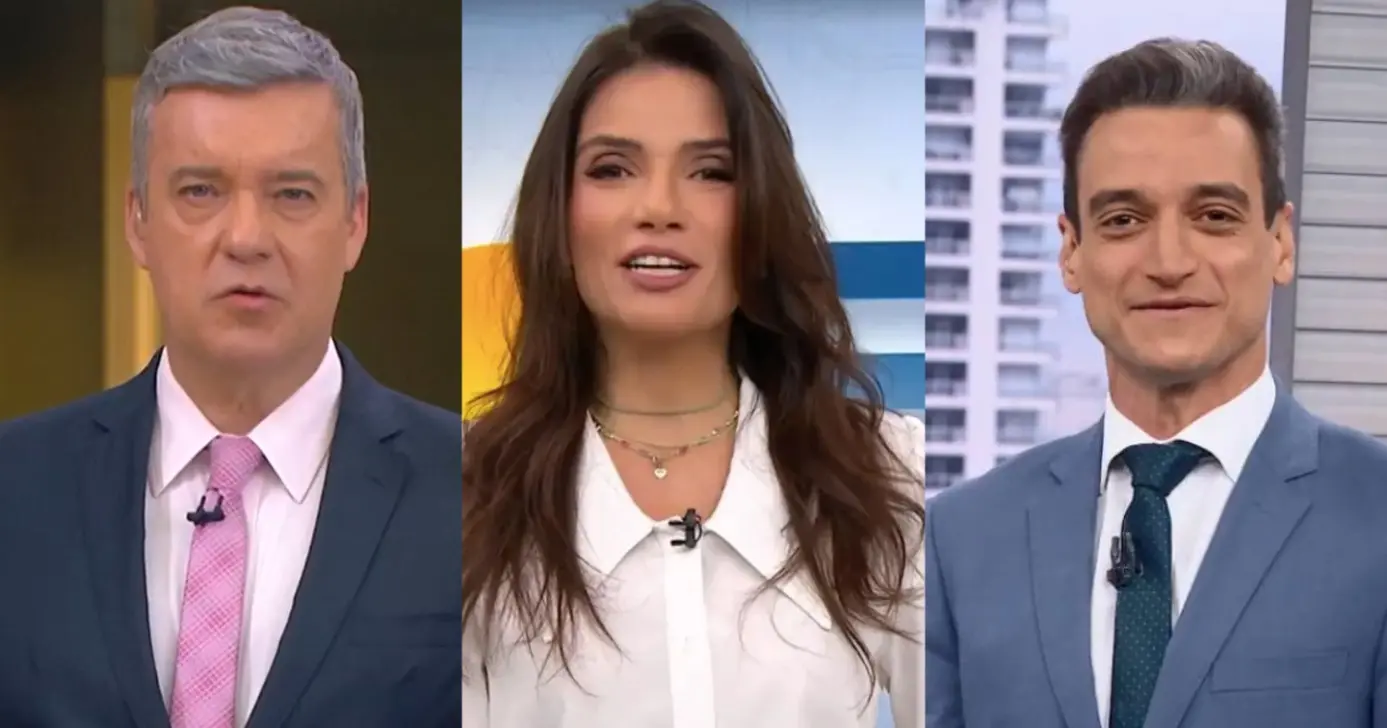 Roberto Kovalick, Sabina Simonato e Tiago Scheuer (Foto: Reprodução/ Internet)