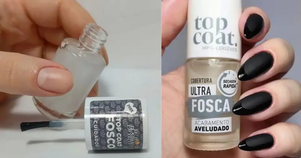 Top Coat fosco (Foto Reprodução/Montagem/Lennita/GMN) Top Coat fosco (Foto Reprodução/Montagem/Lennita/GMN)