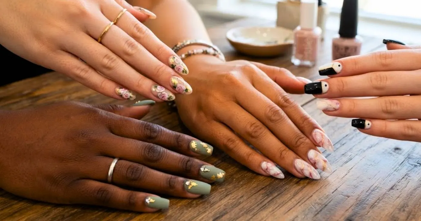 Veja as técnicas de unhas decoradas para esta primavera (Foto Reprodução/Montagem/Lennita/TV Foco/GMN)
