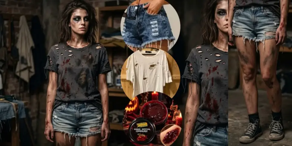 Montagem look zumbi (Foto Reprodução/Montagem/Lennita/Tv Foco/Canva/GMN) Montagem look zumbi (Foto Reprodução/Montagem/Lennita/Tv Foco/Canva/GMN)