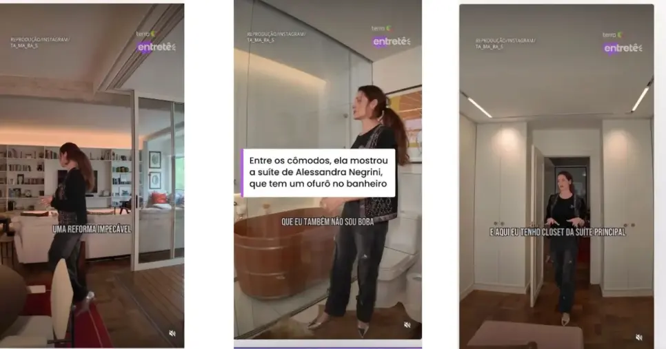 Apartamento de Alessandra Negrini (Fotos: Reproduções / Instagram) Apartamento de Alessandra Negrini (Fotos: Reproduções / Instagram)