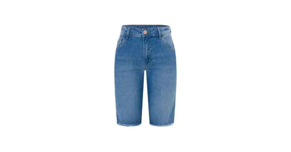 Bermuda Ciclista Jeans com Elastano Azul Médio (Foto: Renner) Bermuda Ciclista Jeans com Elastano Azul Médio (Foto: Renner)
