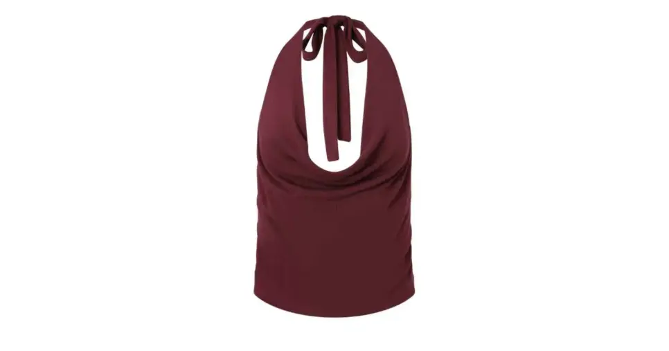 Blusa Cropped Frente Única em Tricô Leve com Decote Degagê Bordô (Foto: Renner) Blusa Cropped Frente Única em Tricô Leve com Decote Degagê Bordô (Foto: Renner)