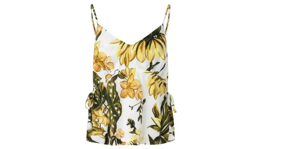 Blusa em Viscose com Alças Finas e Estampa Floral Off White/Amarelo/Verde (Foto: Renner) Blusa em Viscose com Alças Finas e Estampa Floral Off White/Amarelo/Verde (Foto: Renner)