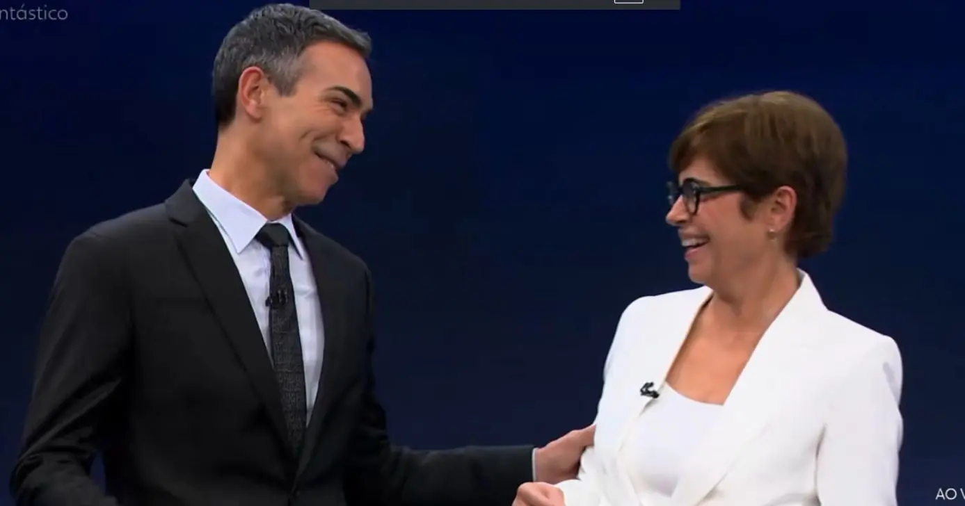 César Tralli e Renata Lo Prete (Foto: Reprodução / Globo)