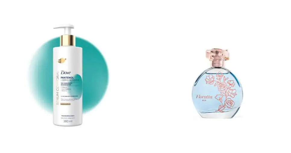 Dove Sérum Corporal Pantenol + Dermo Reparador e Floratta Blue (Foto: Divugalção)