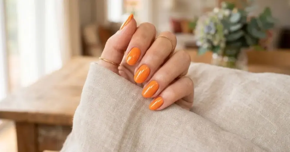 Esmalte mandarin orange (Foto: Montagem TV Foco / GMN)