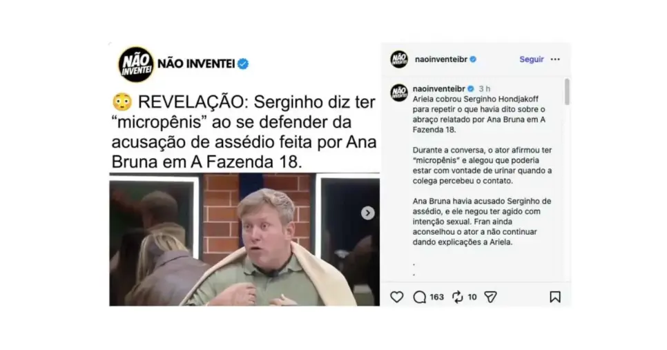 Sergio Hondjakoff em A Fazenda 18 (Foto: Reprodução / Record / Instagram) Sergio Hondjakoff em A Fazenda 18 (Foto: Reprodução / Record / Instagram)