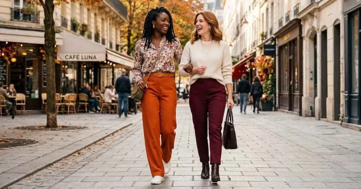Ilustração modelos com calças coloridas (Foto: Montagem TV Foco / GMN)