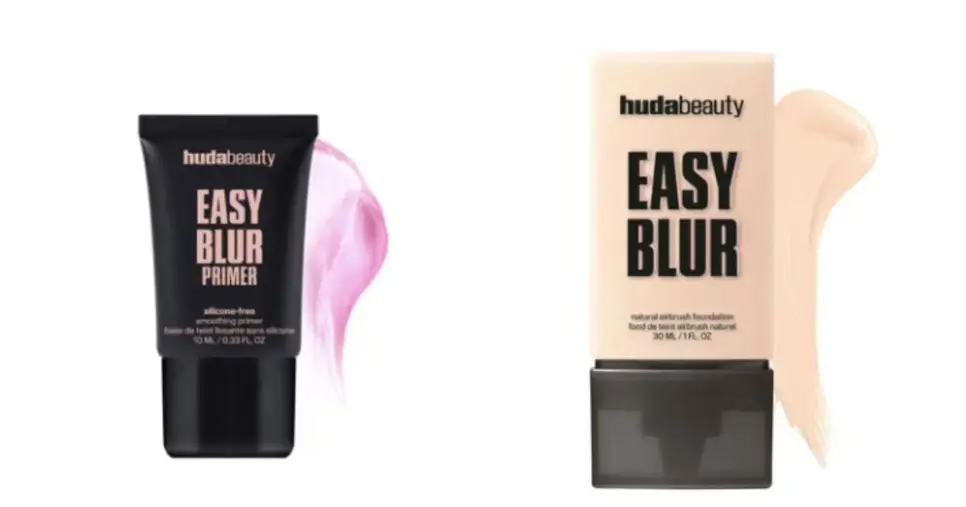 Prime e base da Huda Beauty Easy Blur (Foto: Divulgação) Prime e base da Huda Beauty Easy Blur (Foto: Divulgação)