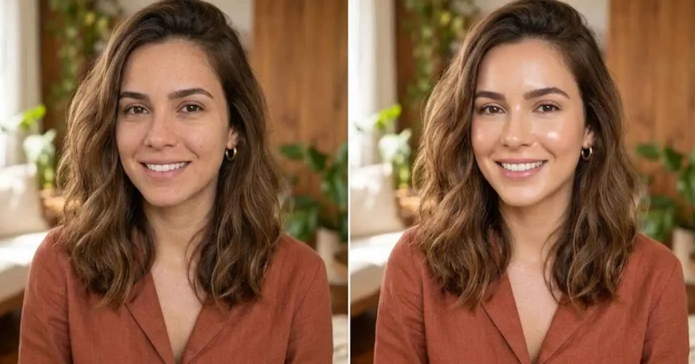 Ilustração antes e depois de pele seca (Foto: Montagem TV Foco / GMN)