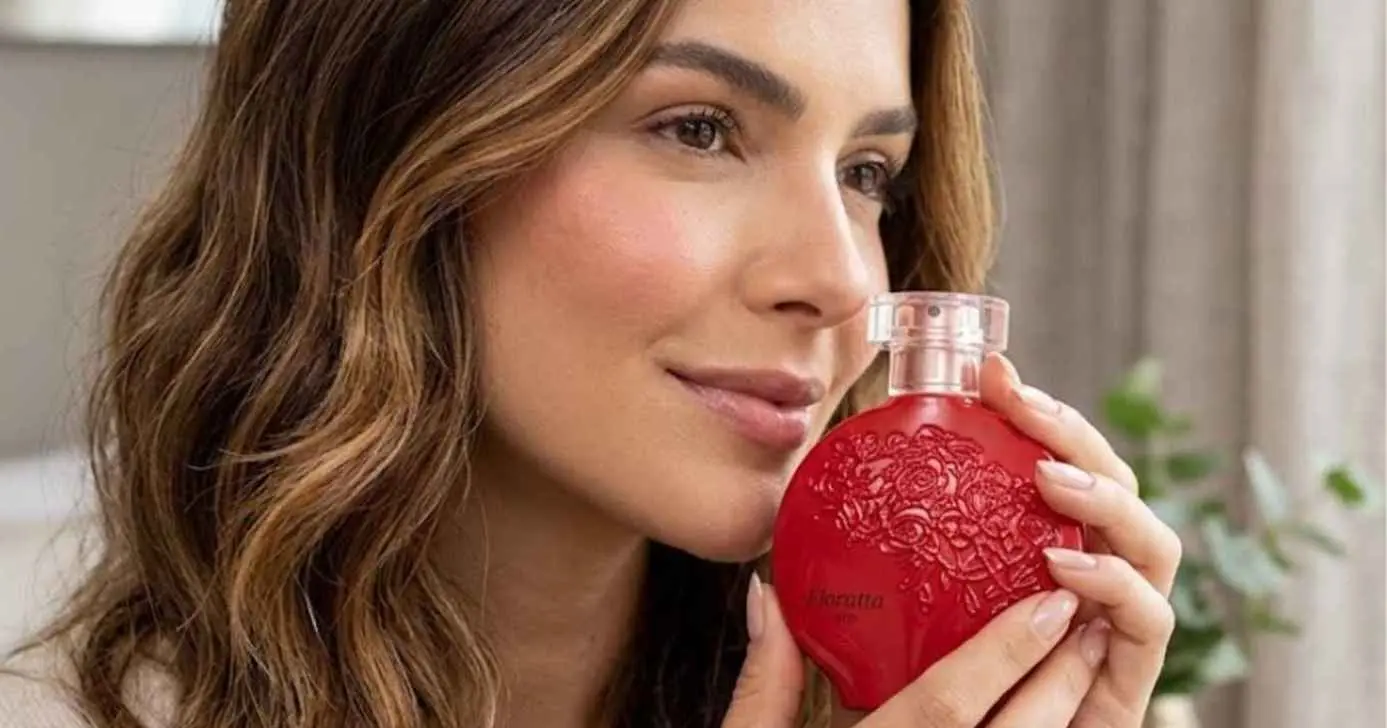 Ilustração mulher com perfume floratta (Foto: Montagem TV Foco / GMN)