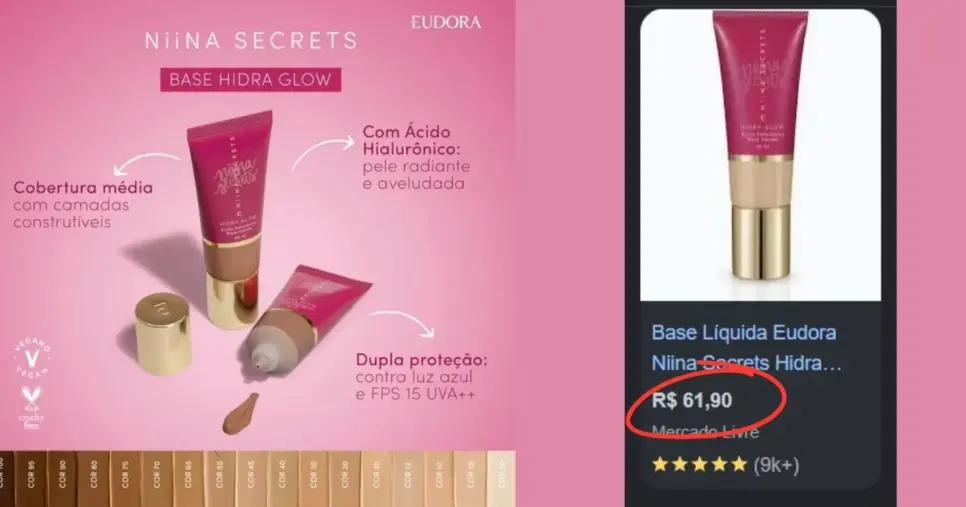 Base Líquida Hidra Glow Niina Secrets da Eudora: Base Líquida Hidra Glow Niina Secrets da Eudora: