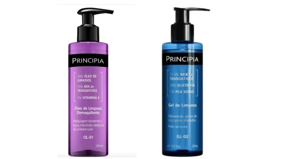 Óleo de Limpeza OL-01 e Gel de Limpeza GL-02 da Principia (Foto: Divulgação) Óleo de Limpeza OL-01 e Gel de Limpeza GL-02 da Principia (Foto: Divulgação)