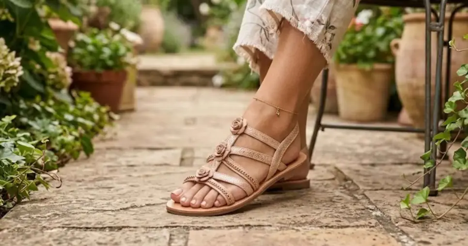 Pedicure rosa nude (Foto: Montagem TV Foco / GMN)