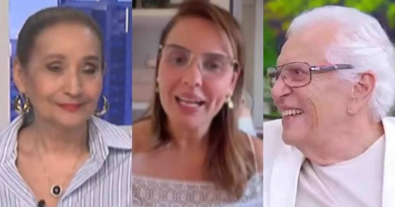 Sonia Abrão, Renata e Carlos Alberto (Fotos: Reproduções / RedeTV! / SBT)
