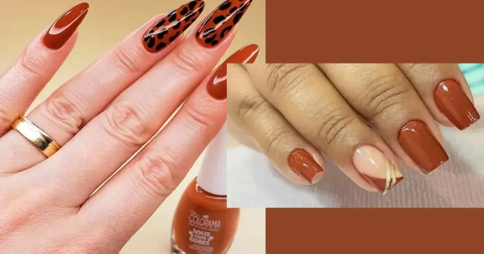 Esmalte terracota combina com tons de branco (Foto Reprodução/Montagem/Lennita/TV Foco/Canva/Pinterest/GMN) Esmalte terracota combina com tons de branco (Foto Reprodução/Montagem/Lennita/TV Foco/Canva/Pinterest/GMN)