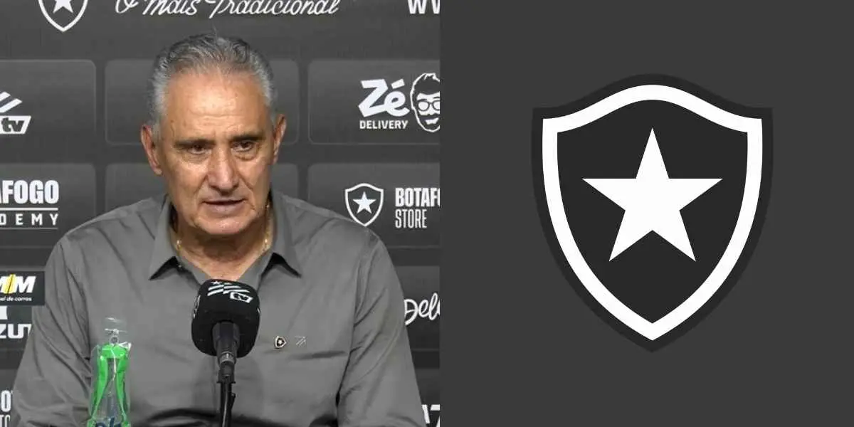 Tite, treinador do Botafogo, durante coletiva de imprensa (foto YouTube Botafogo TV)