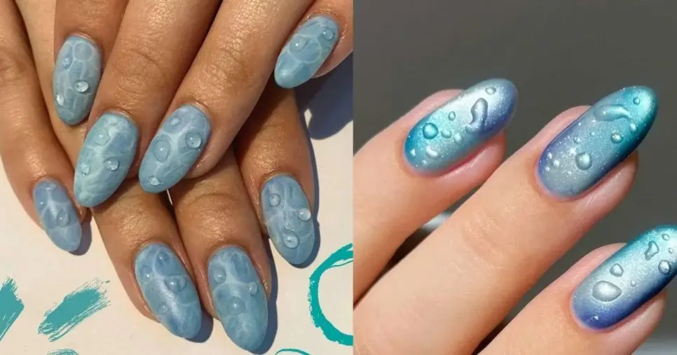 Unhas de gota d'água (Foto Reprodução/Pinterest)
