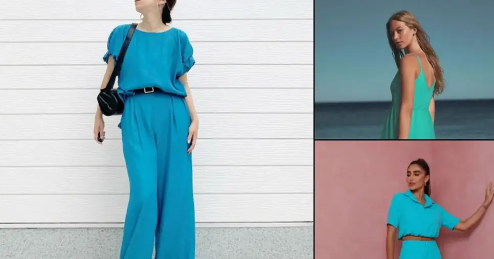 Azul-turquesa e verde-água Azul-turquesa e verde-água