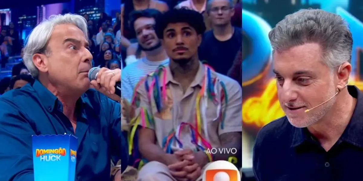 Alexandre Borges, MC Livinho e Luciano Huck (Reprodução: Globo)